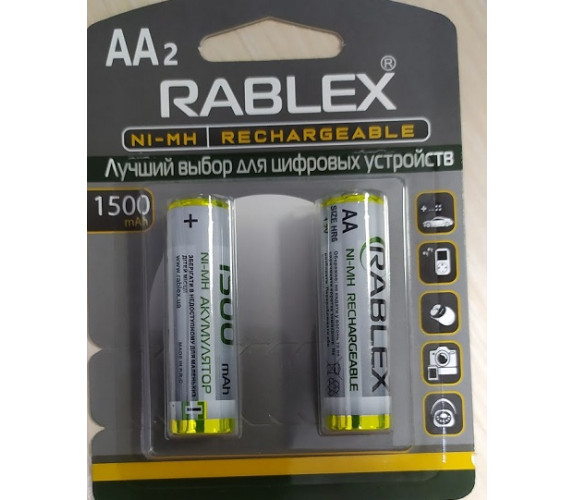 Батарейка Акум RablexAA 1500mAh пальч