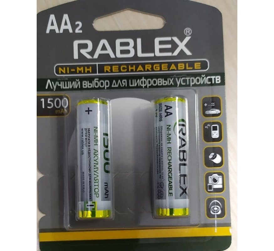 Батарейка Акум RablexAA 1500mAh пальч