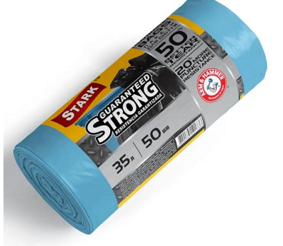 Пакет для сміття Stark Strong 35л 50 шт сині 5002