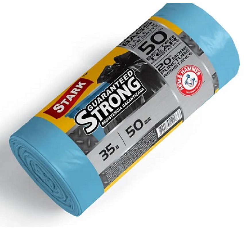 Пакет для сміття Stark Strong 35л 50 шт сині 5002
