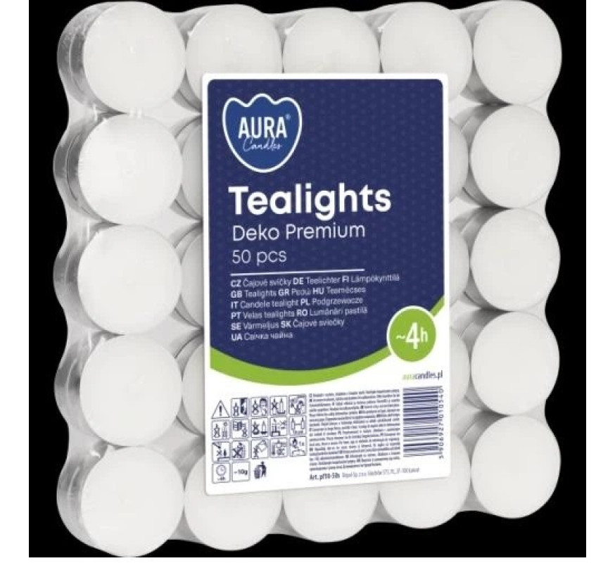 Свічка Bispol таблет TEALIGHTS 50шт уп біла 4ч