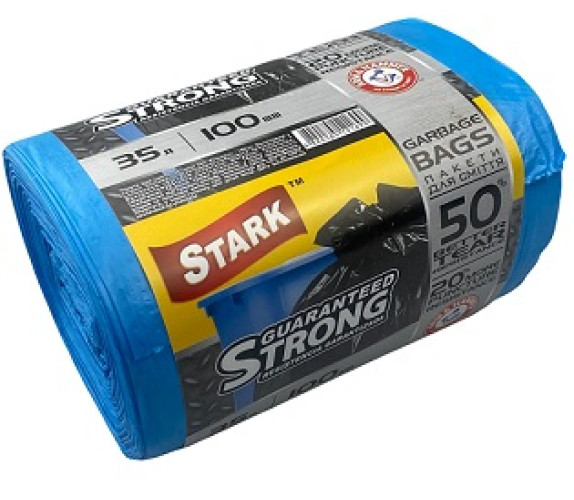 Пакет для сміття Stark Strong 35л 100шт сині 5006
