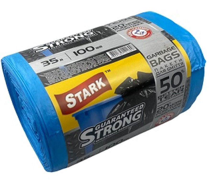 Пакет для сміття Stark Strong 35л 100шт сині 5006