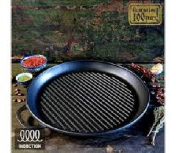 Сковорідка SNT чавун жаровня-гриль 40*4GR 400*40