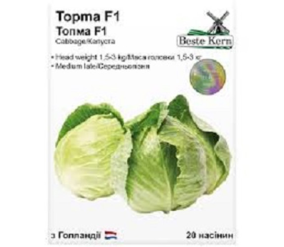 Капуста б/к Topma F1 Beste Kern 5 шт Голандія