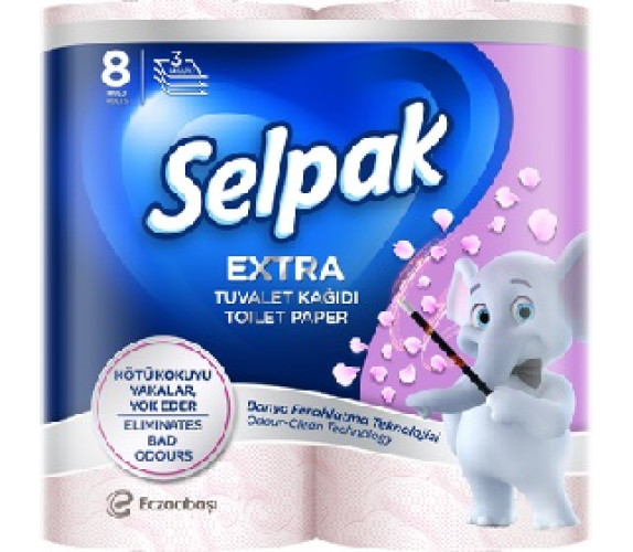 Туалетний папір Selpak Exstra білий 8 шт Туалетний папір Selpak Exstra білий 8 шт