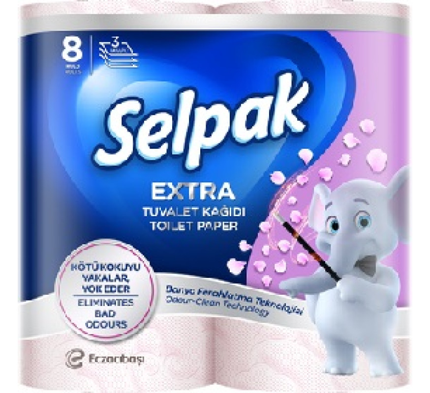 Туалетний папір Selpak Exstra білий 8 шт