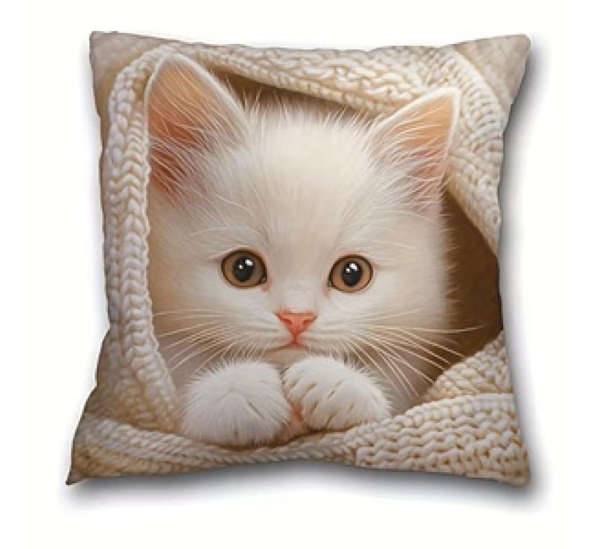 Наволочка декор Т Кошка 45*45 см