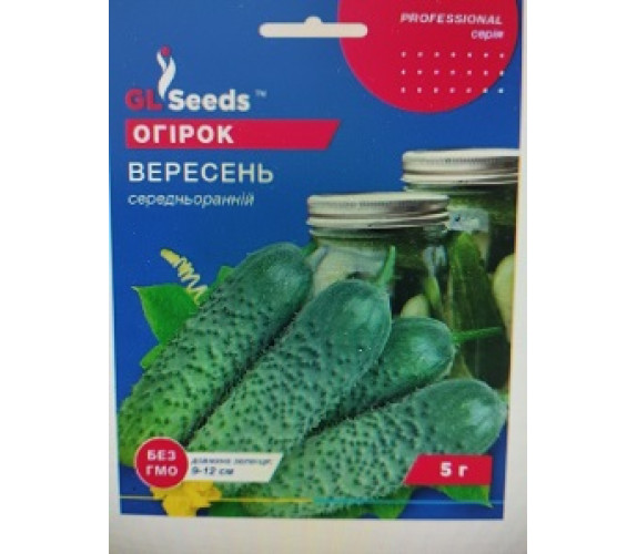 Огірок Вересень GLSeeds 5.0г Огірок Вересень GLSeeds 5.0г