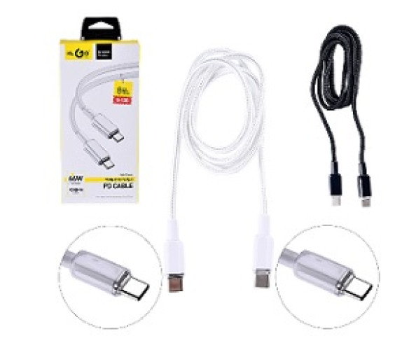Кабель KLGO Type-C to Type-C PD 66 W 1м WL-1425
