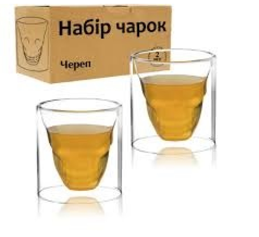 Набір чарок SNT череп 2*80мл 202-2