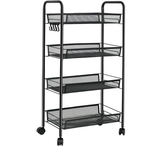 Етажерка мет на колесах М50288-4BL 4яр 83*25*44см