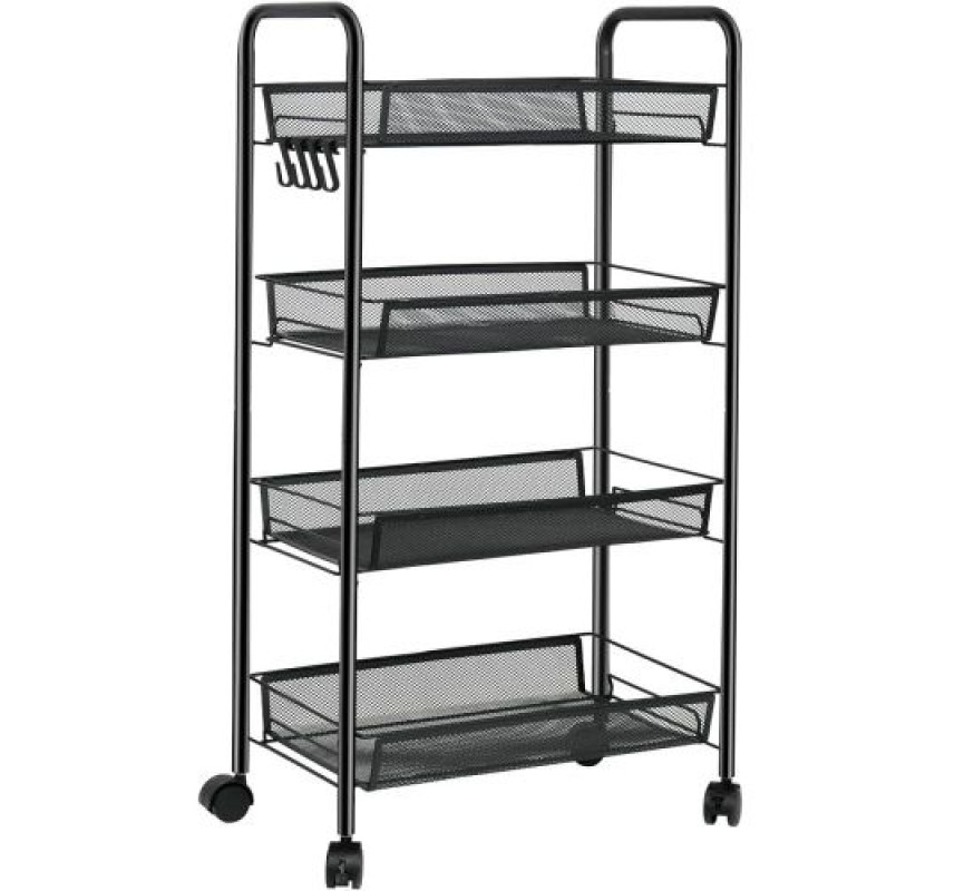 Етажерка мет на колесах М50288-4BL 4яр 83*25*44см