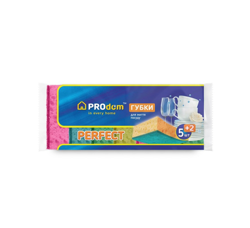 Губка кух Prodom Perfect 5+2 шт пориста 10045