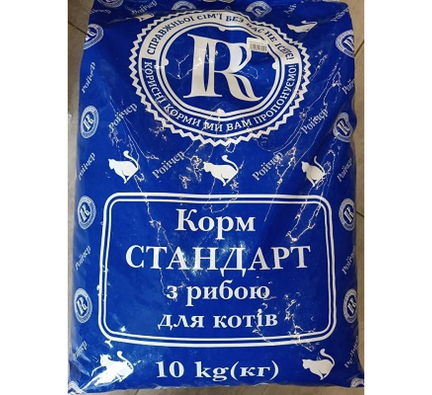 Корм для котів сухий з рибою 10кг Ройчер