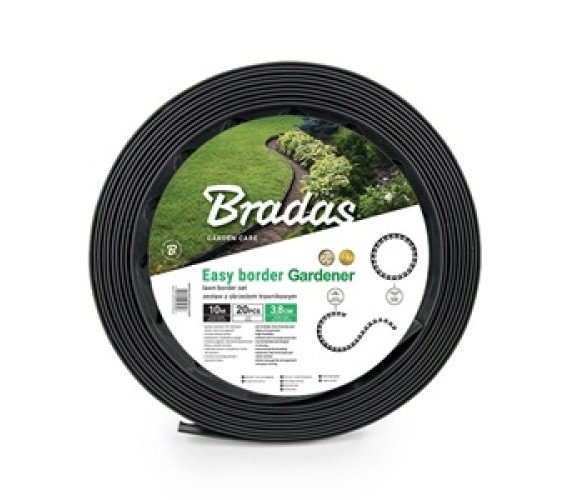 Бордюрна стрічка Bradas (50мм*10м)чорн +50кілків