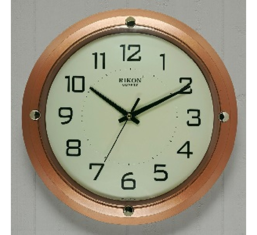 Годинник декор скло Rikon 407 27см copper