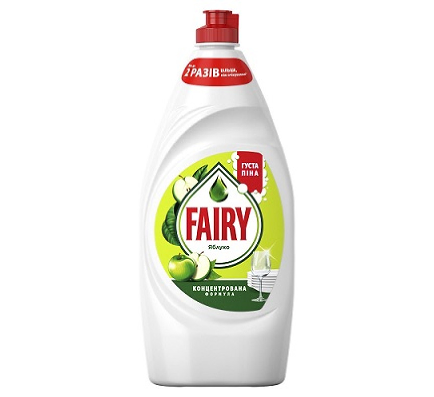 Засіб д/миття посуду Fairy 0,9л яблуко