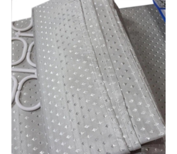 Штора для ванни 180х180 см.EcoFabric Піка сірий Штора для ванни 180х180 см.EcoFabric Піка сірий