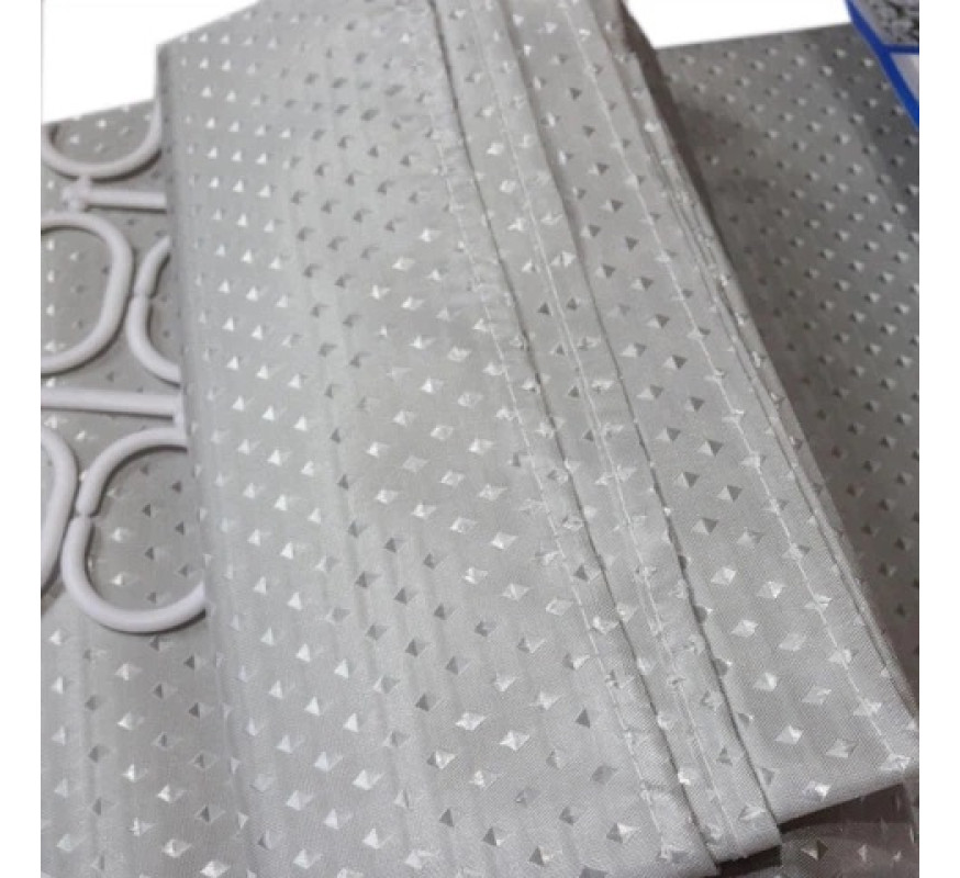Штора для ванни 180х180 см.EcoFabric Піка сірий