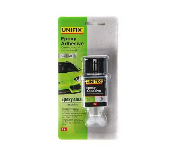 Клей епоксидний Unifix 6г 2шт шприц прозор 940028