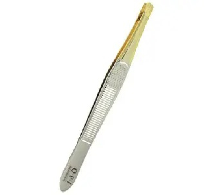 Пинцет QPI Prof QP-10/2 прямой золотой