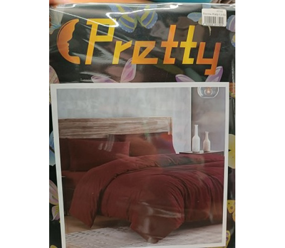 Постіль Pretty 1,5 б/к нав 2*50х70 бордовий