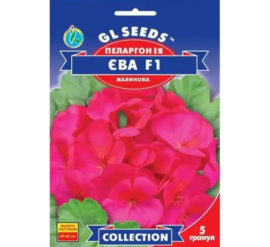 ,Квіти Пеларгонія Ева зональна F1 GL Seeds 5гранул