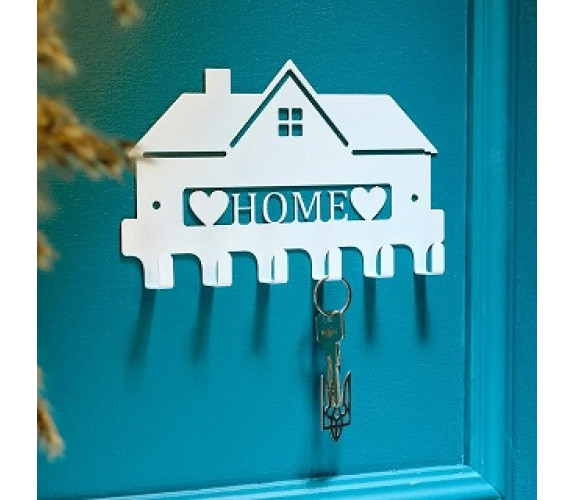 Ключниця метал.3 гач Home білий 24*15см KZ-40