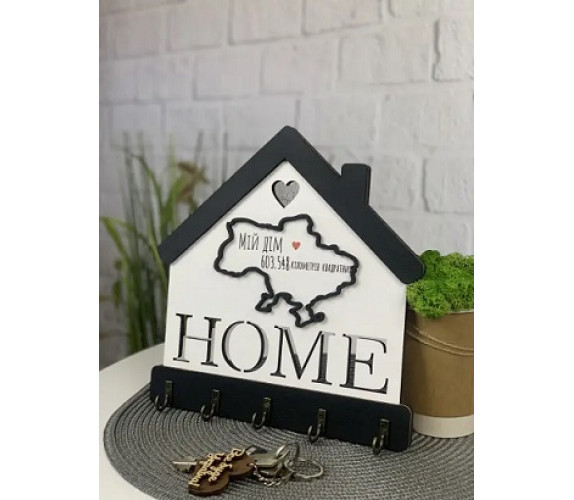 Ключниця дерево 3 гач Home 18*18см KL-017