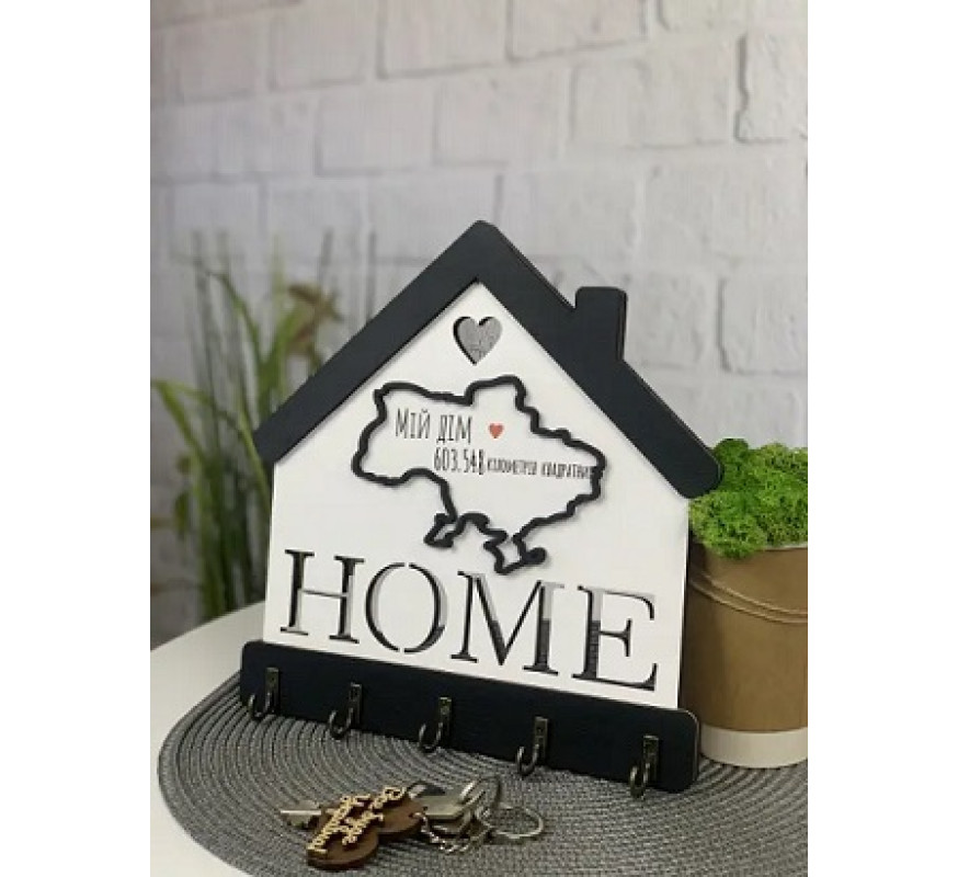 Ключниця дерево 3 гач Home 18*18см KL-017