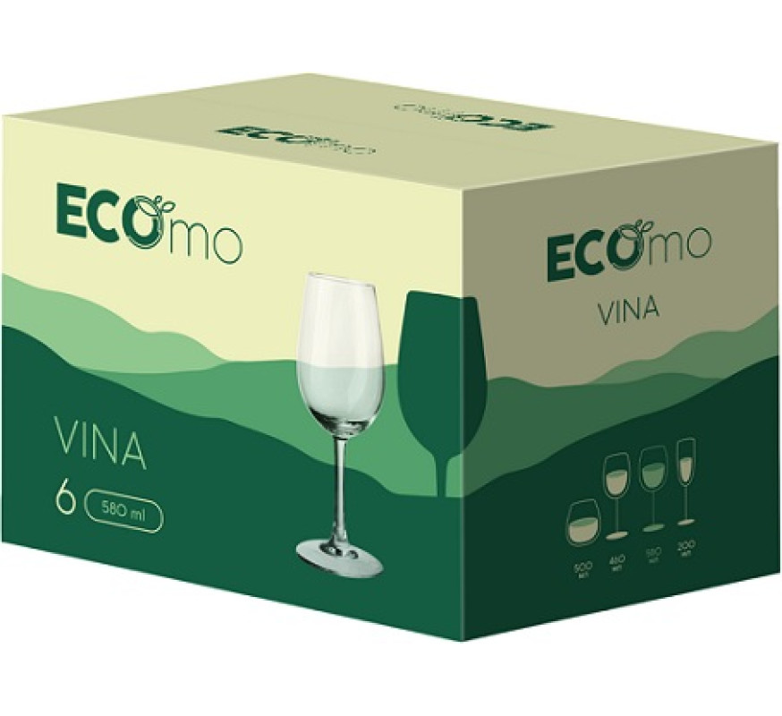 Набор боков Ecomo Vina 6*580мл вино J530