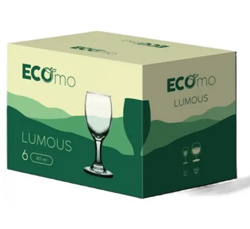 Набір чарок Ecomo Lumous 6*60мл L10