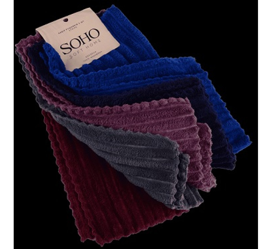 Рушник SOHO набір 30*30см 5шт Stripe мікрофібрa