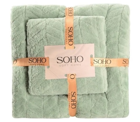 Рушник SOHO набір 35*75+70*140см Green мікрофібра