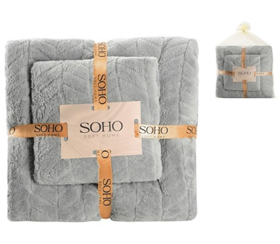 Рушник SOHO набір 35*75+70*140см Gray мікрофібра