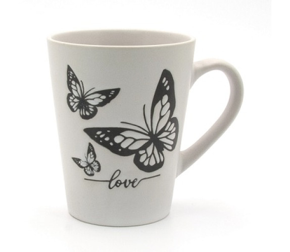 Чашка Milika Butterfly LoftGrey 330мл мікс