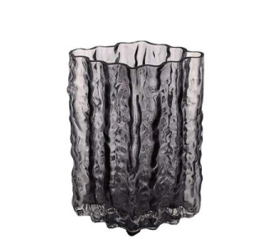 Ваза скло Флорамакс сіра 15*10*21см 992-