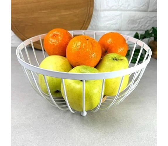 Фруктовниця мет Ardesto Midori 25*25*13см біла