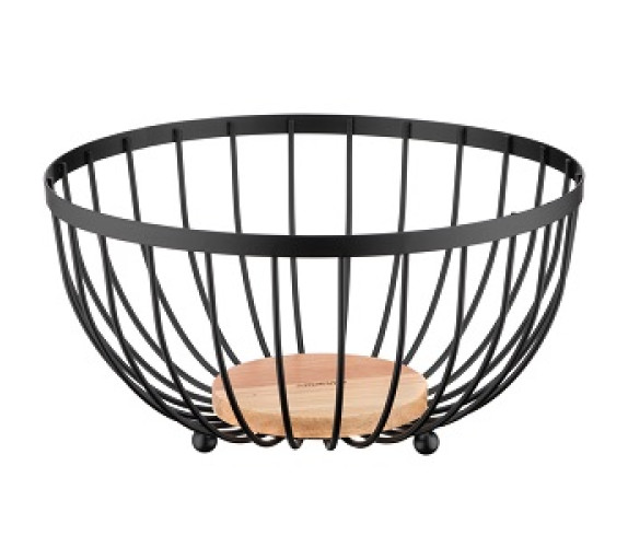 Фруктовниця мет Ardesto Midori 25*25*13см чорна Фруктовниця мет Ardesto Midori 25*25*13см чорна