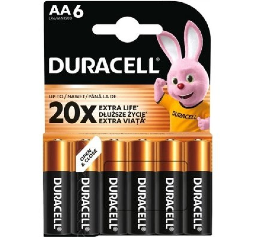 Батарейки Duracell AA LR6 6шт/бл