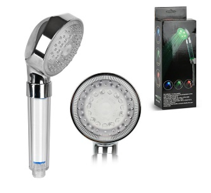 Лійка для душу з LED підсвіч та фільтром 26*11*8см