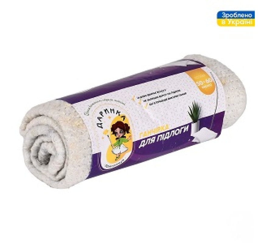 Серветка для пола 50*60 ДАРИНКА біла КS-1010