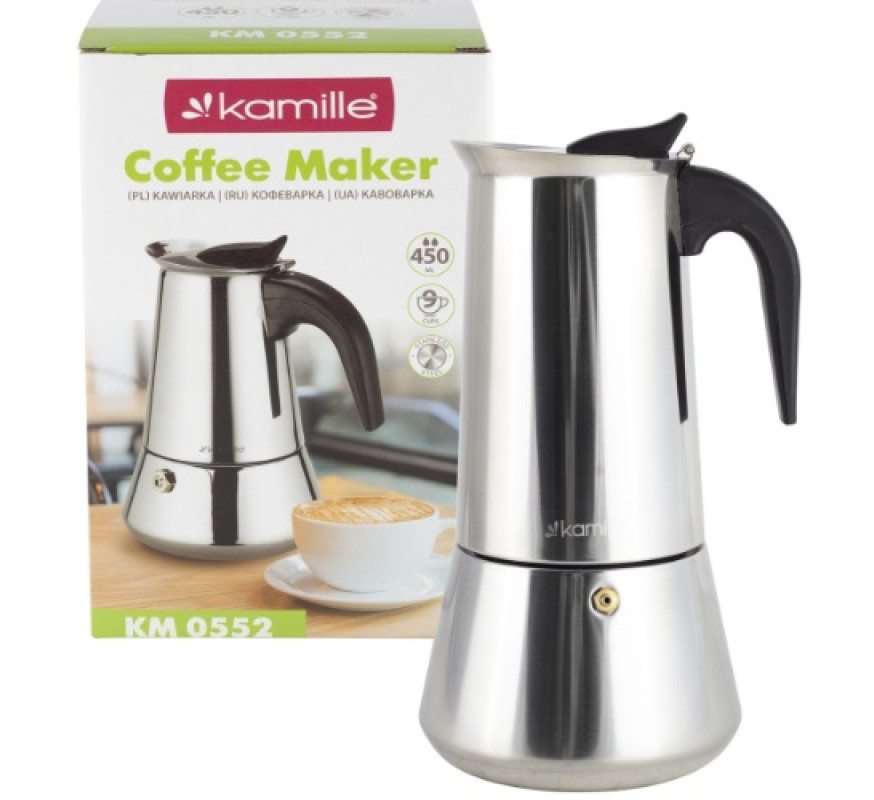 Кофеварка КМ 0552 гейз нерж 9 ч 450мл