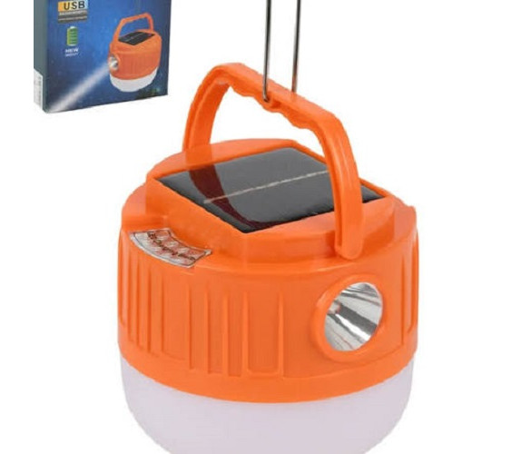 Ліхтар-лампа 22LED акум підв сон панель USB R93708