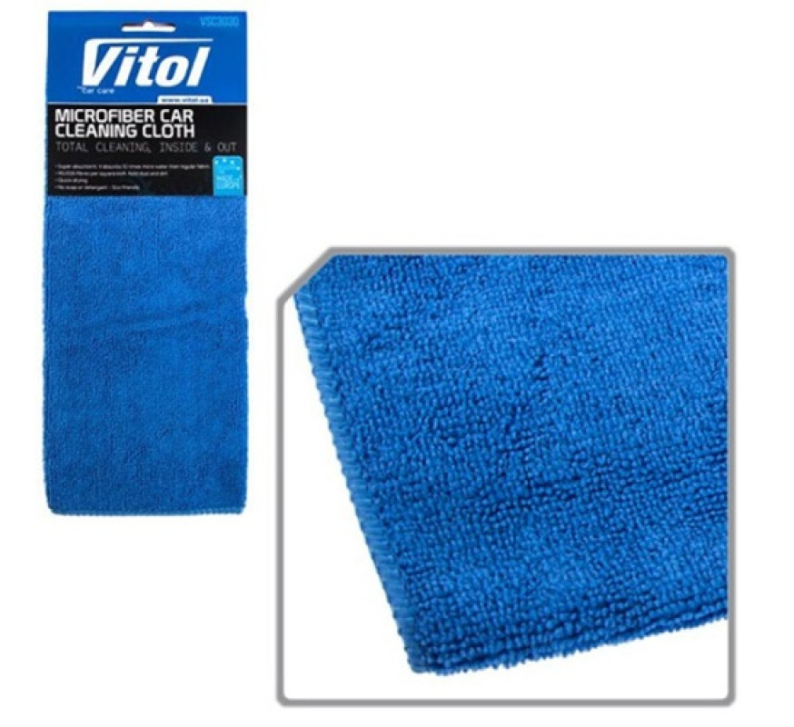 Серветка для авто м/ф 1шт Vitol 30*30 см
