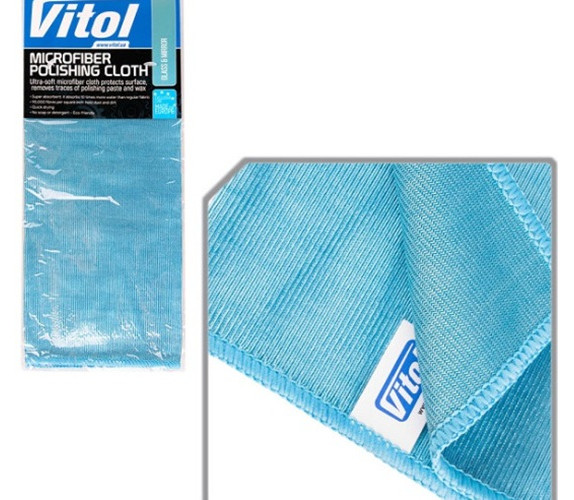Серветка для авто м/ф 1шт Vitol 40*30 см для скла