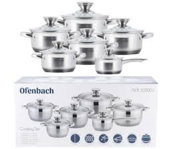 Набір посуду Ofenbach 12пр 1,7+2,4+3,4+4,3+5,5+1,,